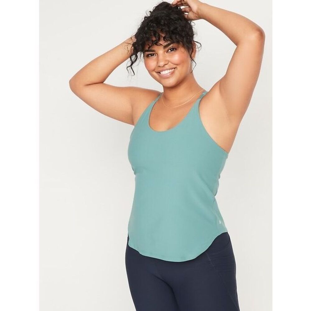 Old Navy PowerLite LYCRA ADAPTIV Racerback Tank Top Workout Tank All The Waves S